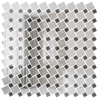 Зеркальная мозаика Серебро(70%) / Графит(30%) в интернет магазине Зеркальной плитки Топ Декор